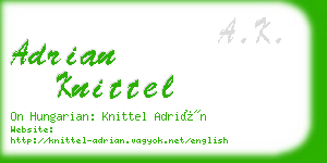 adrian knittel business card